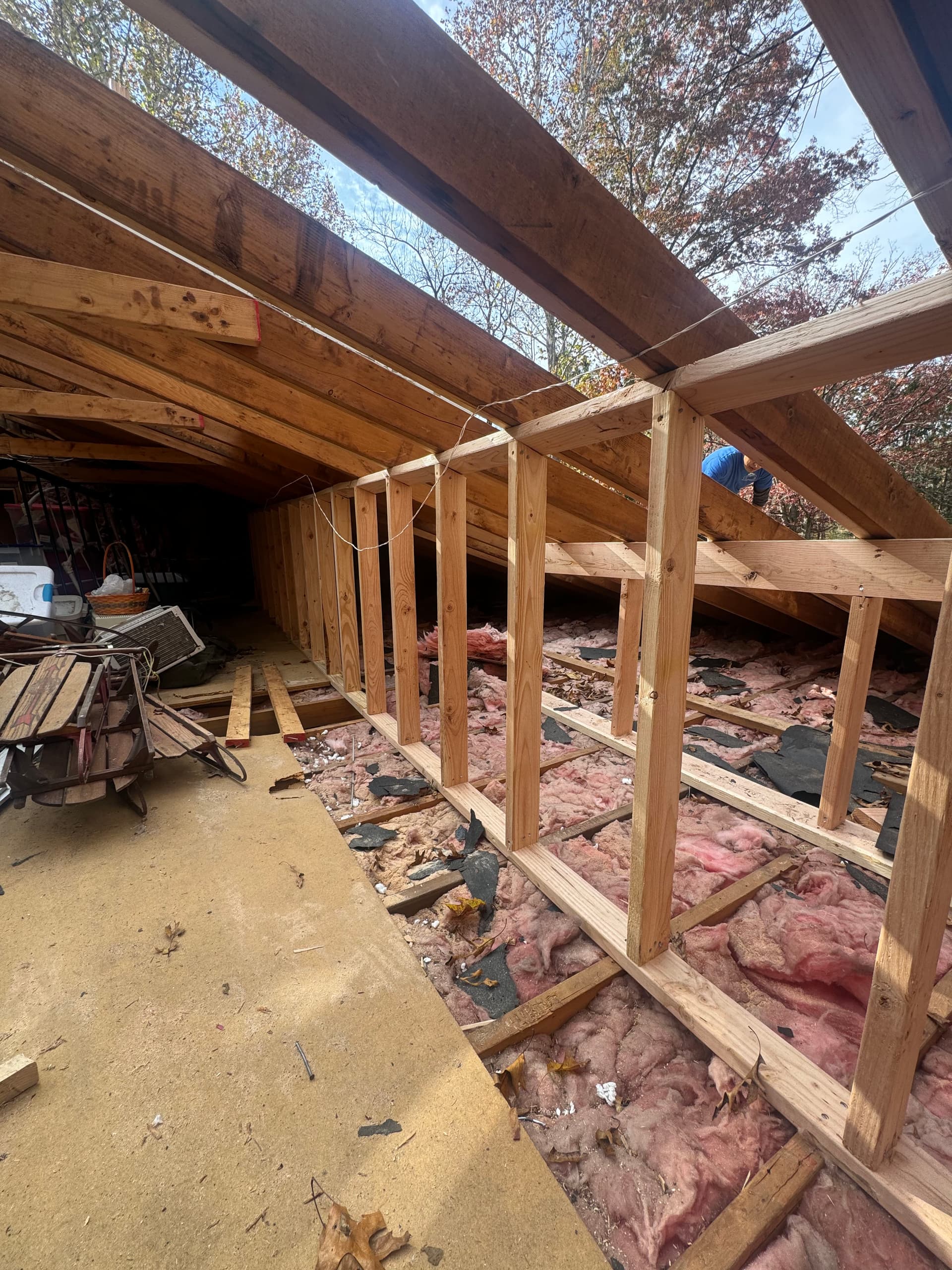 Gallery photos for Standing Seam Metal Roof Installation and Full Framing Restoration in Upper Saddle River NJ: Image #5