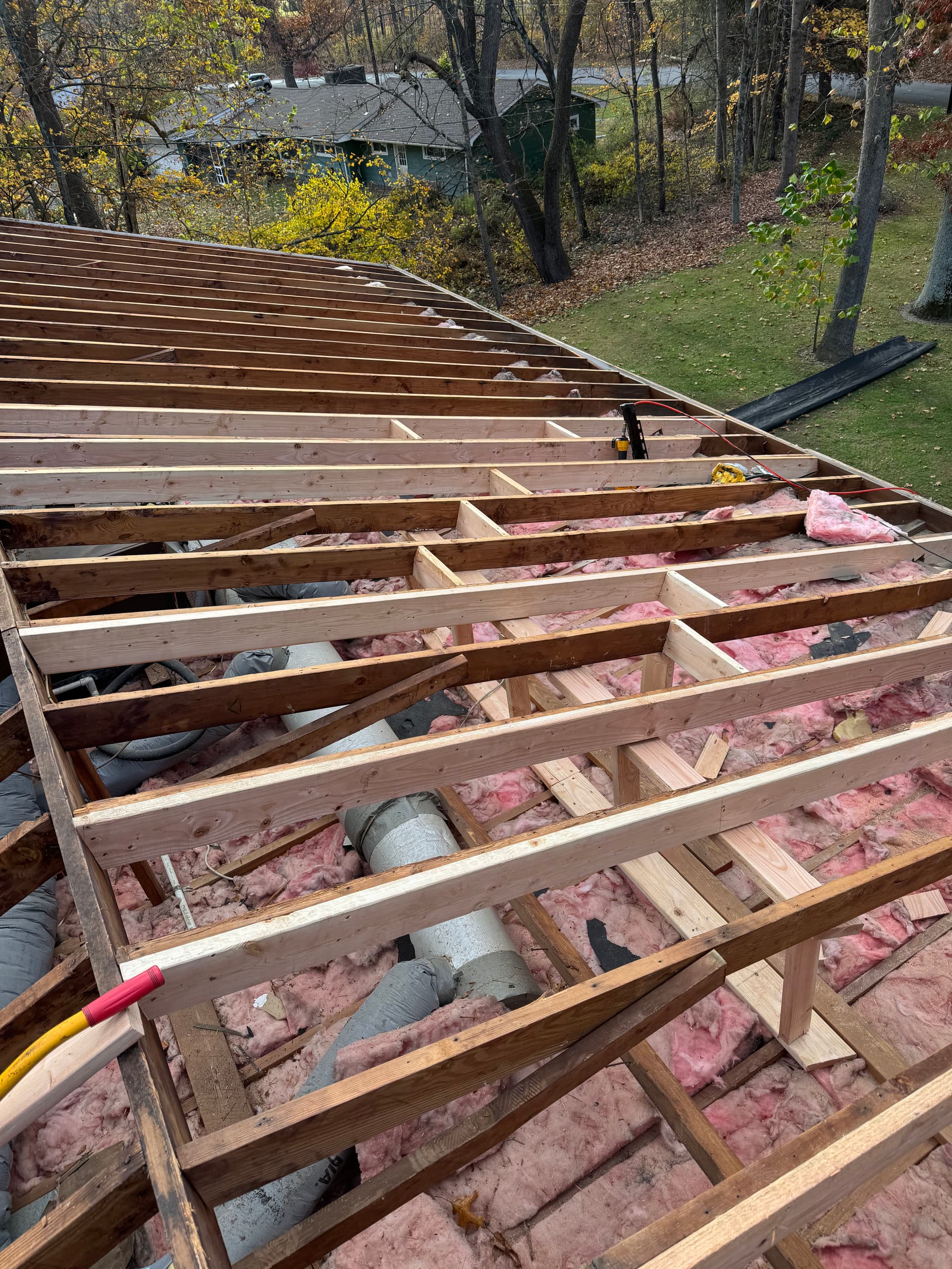 Gallery photos for Standing Seam Metal Roof Installation and Full Framing Restoration in Upper Saddle River NJ: Image #2