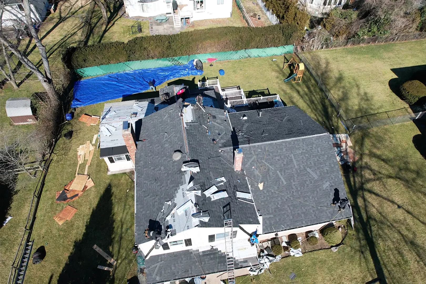 Gallery photos for Full Roof Replacement in Paramus NJ with IKO Dynasty Glacier Shingles: Image #2